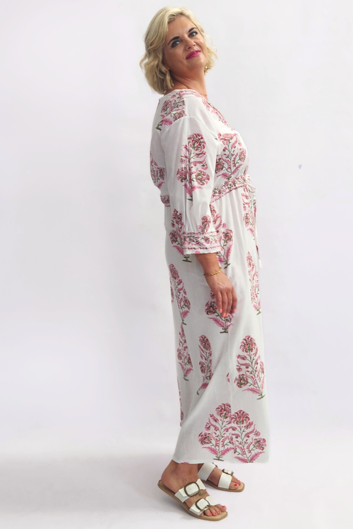 Mediterranean Kaftan Dress - Pink