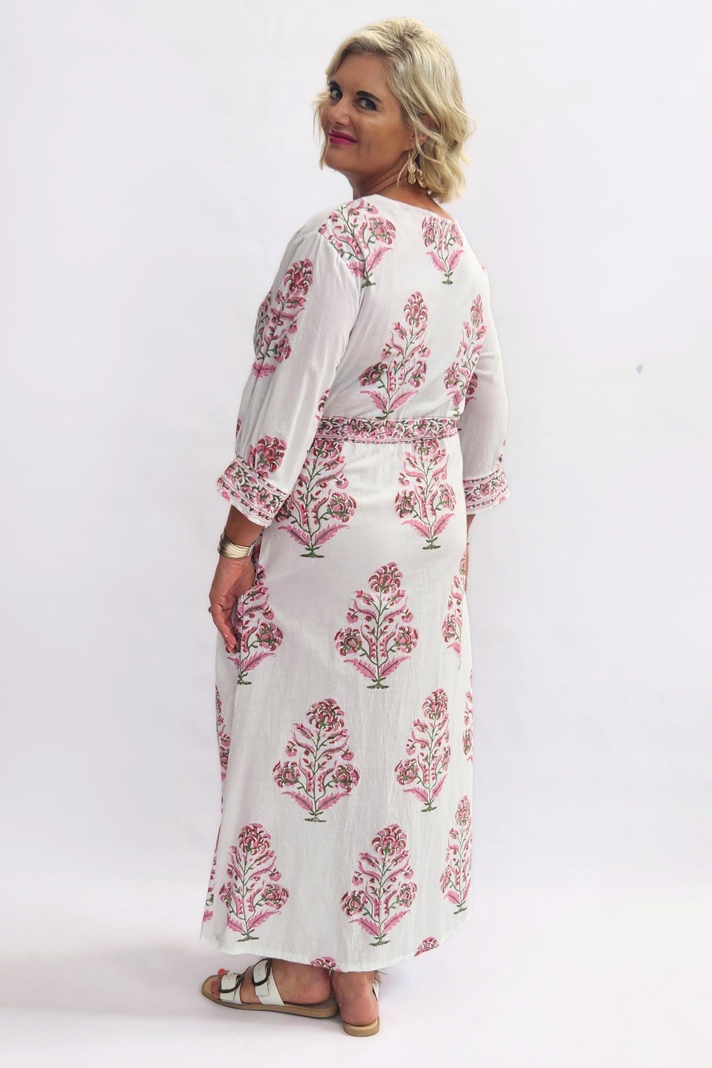 Mediterranean Kaftan Dress - Pink