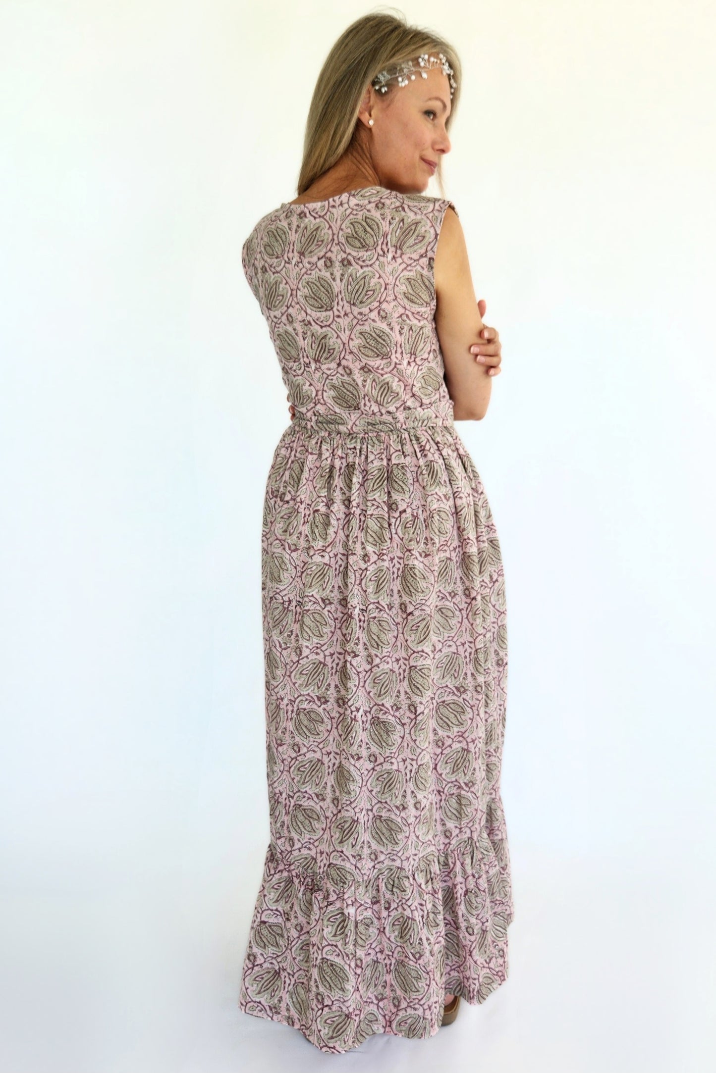 Cotton Maxi Dress - Pink