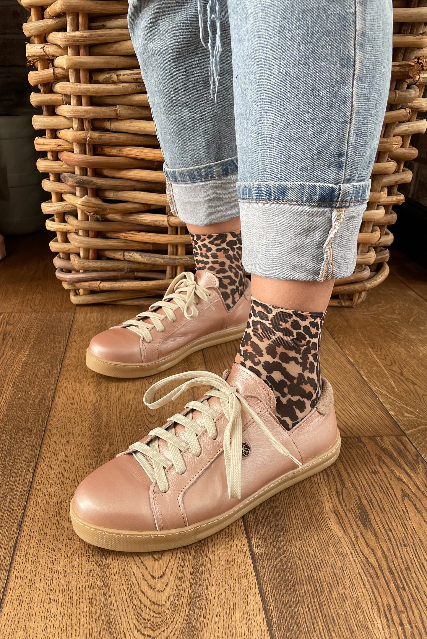 Mesh Socks - Leopard print