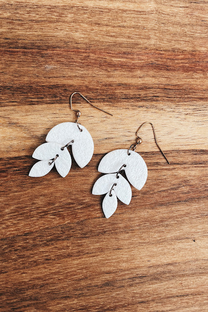 Polymer Clay Earrings - Off-white