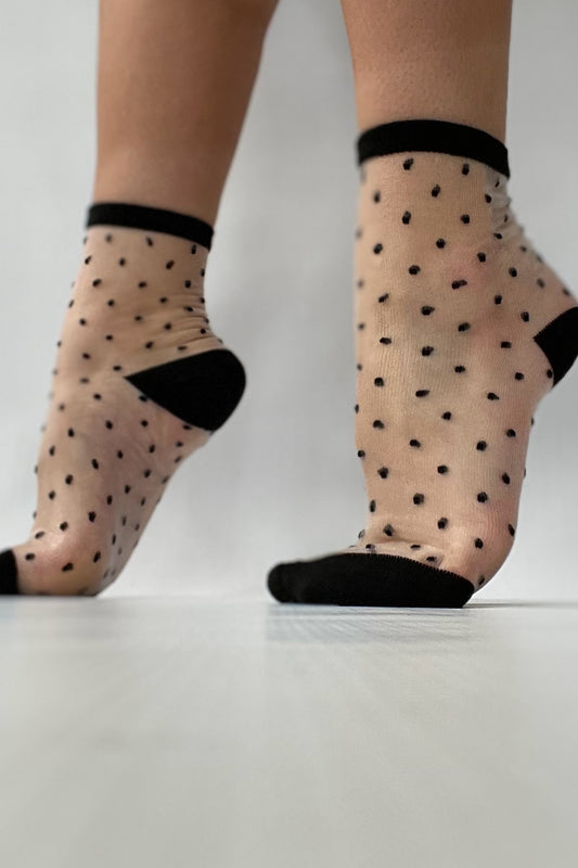 Pattern Crew Socks - Polka dots