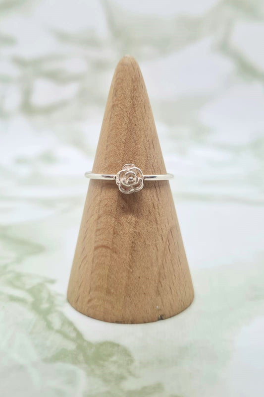 Handmade Sterling Silver Rose Ring.